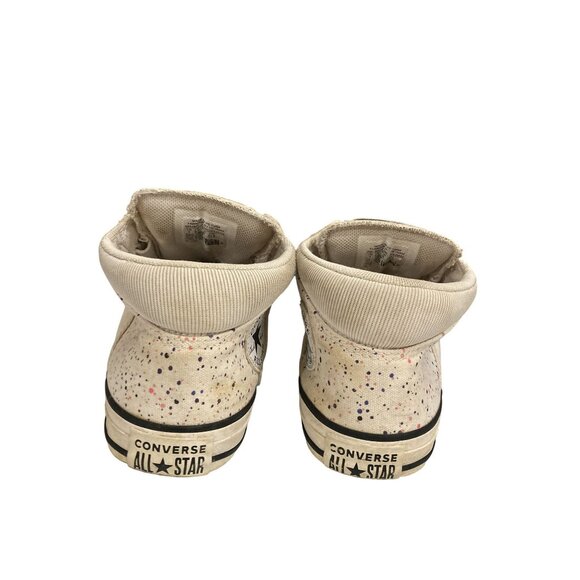 Converse All Star Junior  Size 3 Beige Colorful Splatter Hi-Top Sneakers shoes - Picture 4 of 9